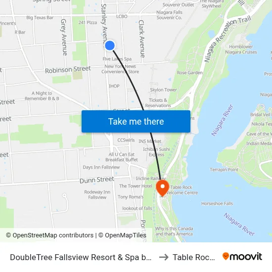 DoubleTree Fallsview Resort & Spa by Hilton - Niagara Falls to Table Rock - South map