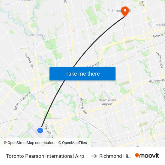 Toronto Pearson International Airport (Yyz) to Toronto Pearson International Airport (Yyz) map