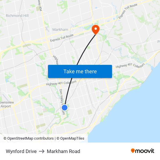 Wynford Drive to Markham Road map