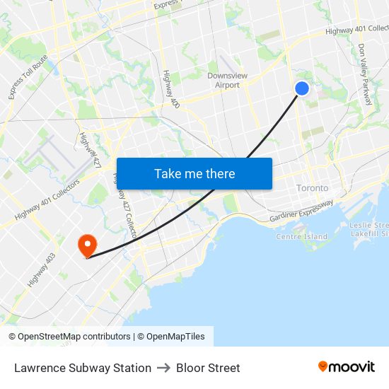 Lawrence Subway Station to Lawrence Subway Station map