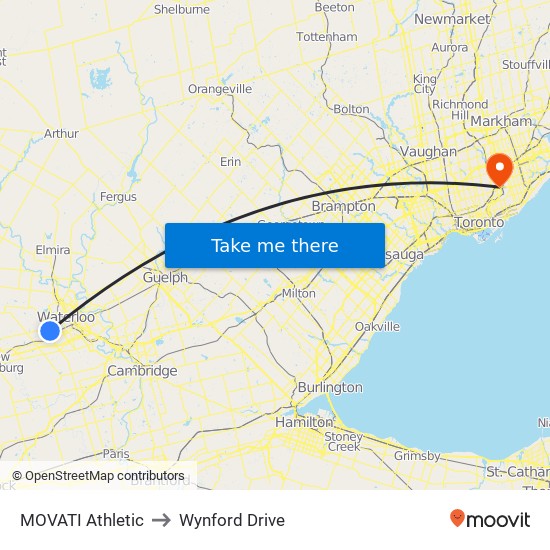 MOVATI Athletic to Wynford Drive map