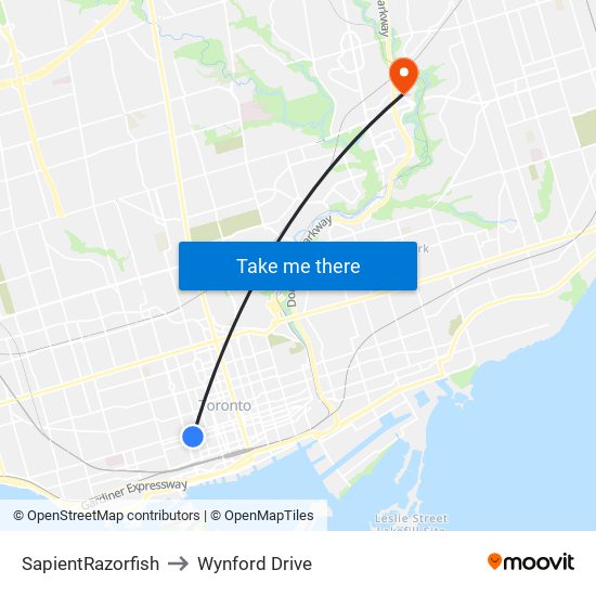 SapientRazorfish to Wynford Drive map