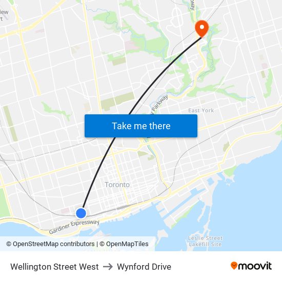 Wellington Street West to Wellington Street West map