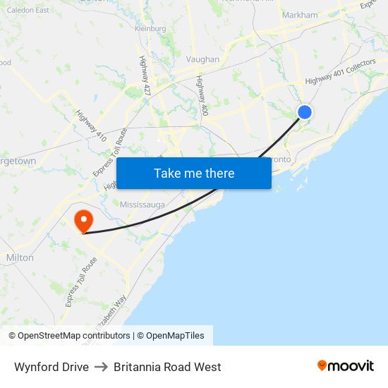 Wynford Drive to Britannia Road West map