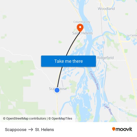 Scappoose to Scappoose map
