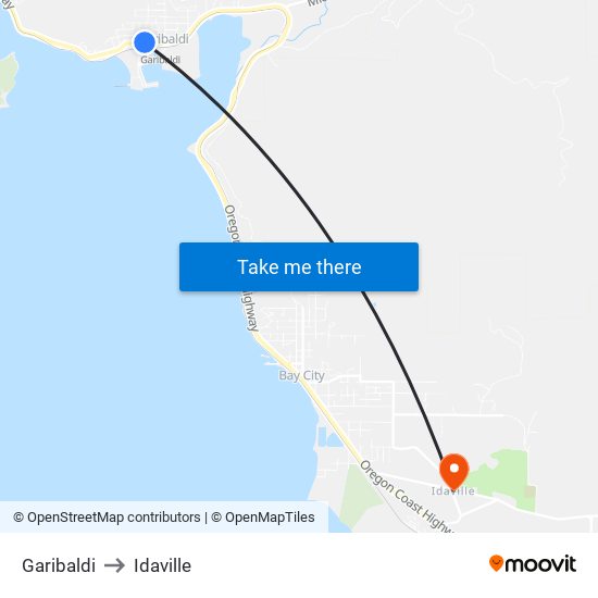 Garibaldi to Idaville map