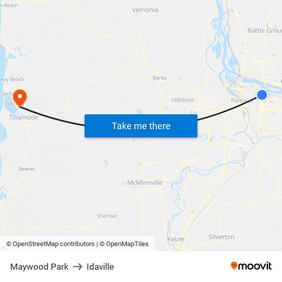 Maywood Park to Idaville map
