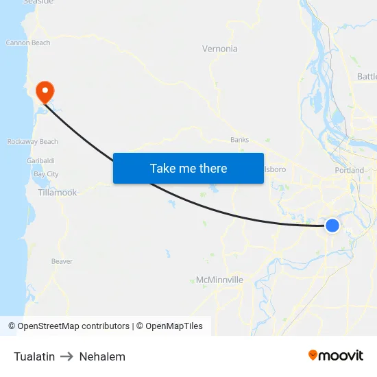 Tualatin to Nehalem map