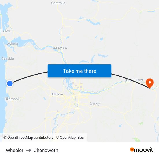 Wheeler to Chenoweth map