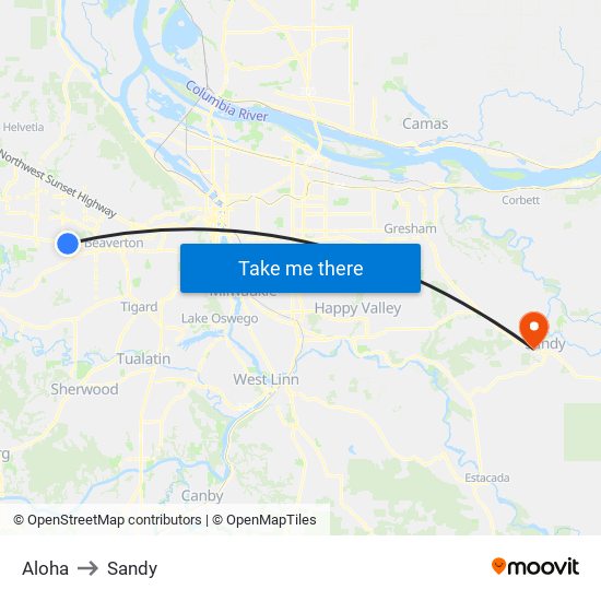 Aloha to Sandy map