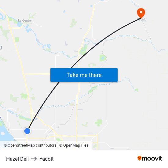 Hazel Dell to Yacolt map