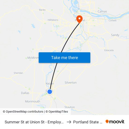 Summer St at Union St - Employment Building SB to Portland State University map