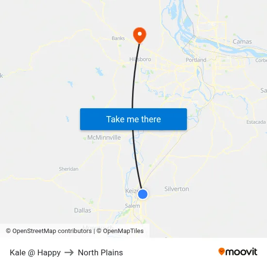 Kale @ Happy to North Plains map