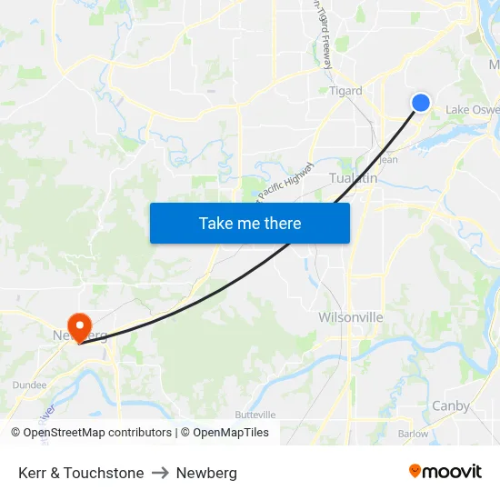 Kerr & Touchstone to Newberg map