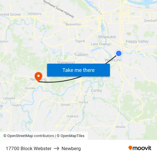 17700 Block Webster to Newberg map