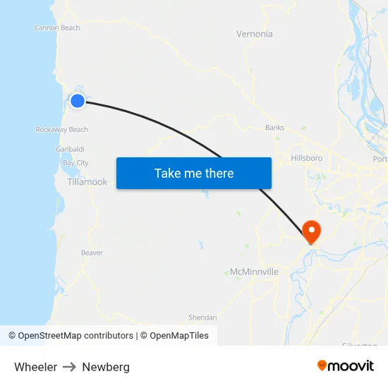 Wheeler to Newberg map