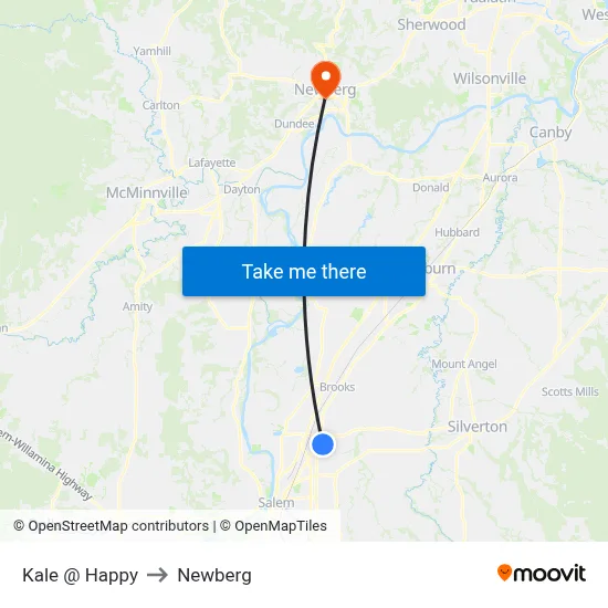 Kale @ Happy to Newberg map