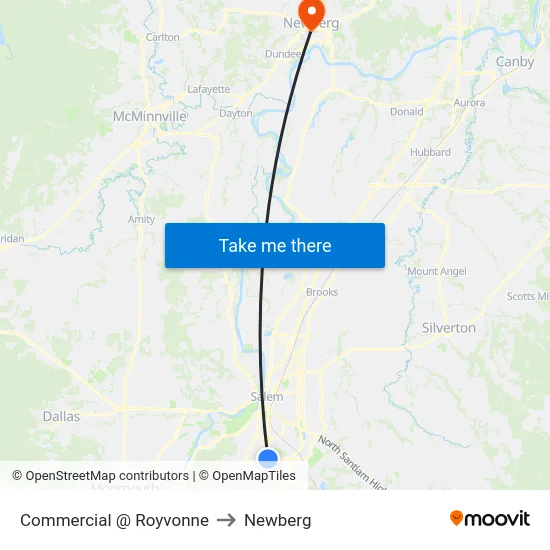 Commercial @ Royvonne to Newberg map