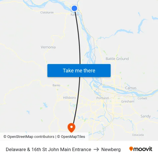 Delaware & 16th St John Main Entrance to Newberg map