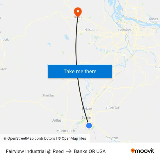 Fairview Industrial @ Reed to Banks OR USA map