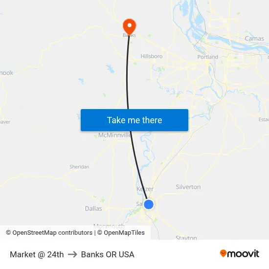 Market @ 24th to Banks OR USA map