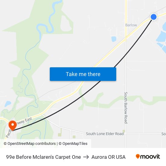 99e Before Mclaren's Carpet One to Aurora OR USA map