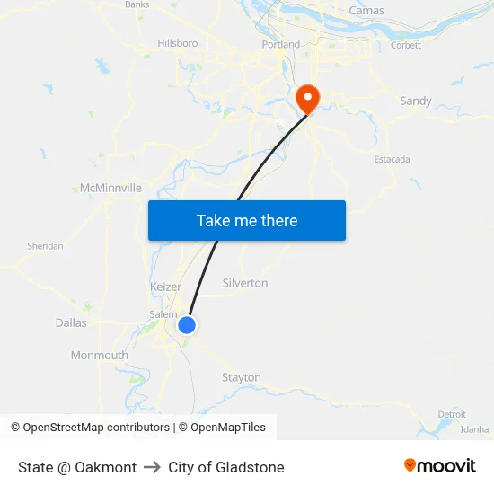State @ Oakmont to City of Gladstone map