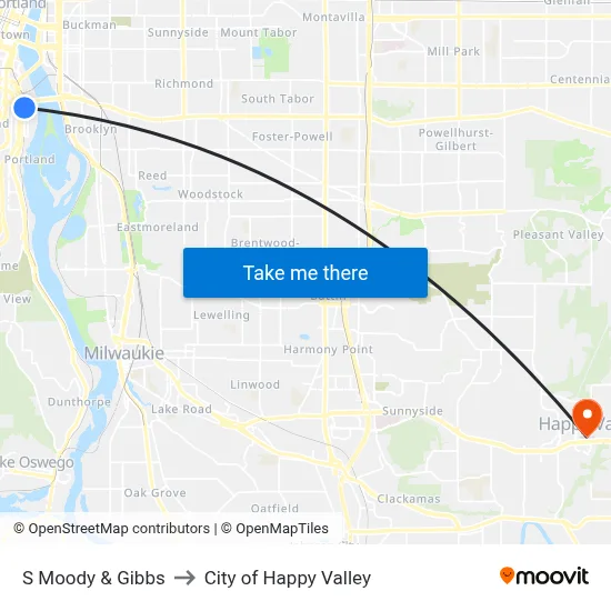 S Moody & Gibbs to City of Happy Valley map