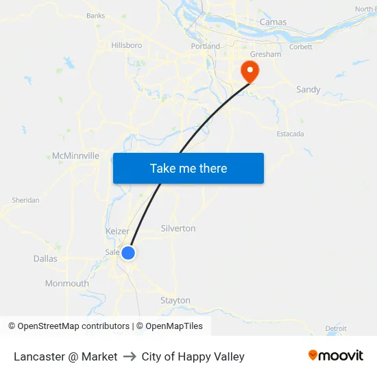 Lancaster @ Market to City of Happy Valley map