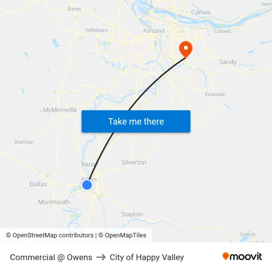 Commercial @ Owens to City of Happy Valley map