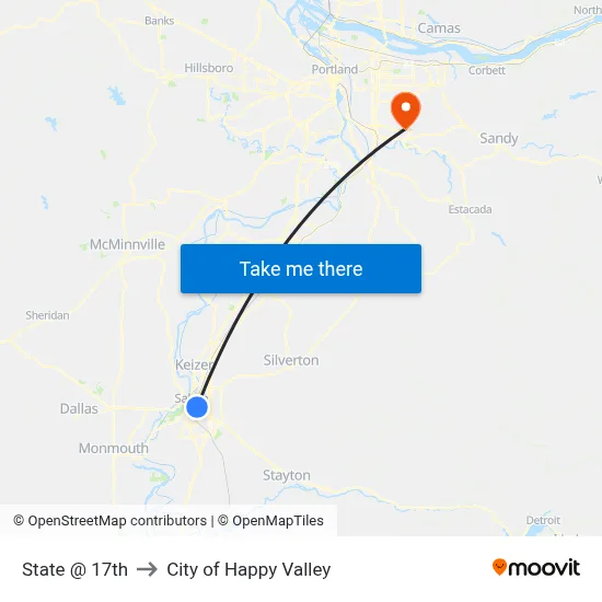 State @ 17th to City of Happy Valley map