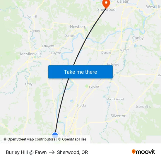 Burley Hill @ Fawn to Sherwood, OR map