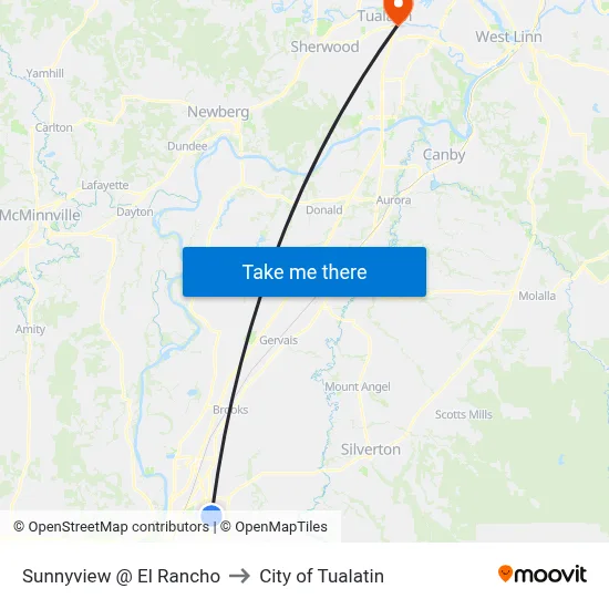 Sunnyview @ El Rancho to City of Tualatin map