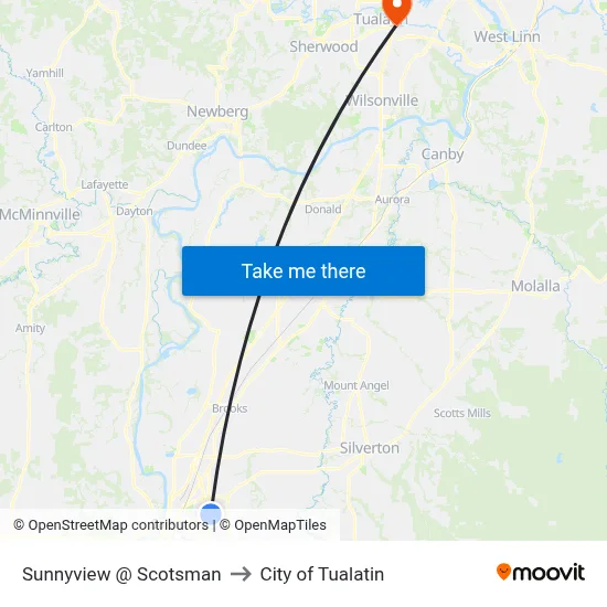 Sunnyview @ Scotsman to City of Tualatin map