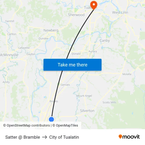 Satter @ Bramble to City of Tualatin map