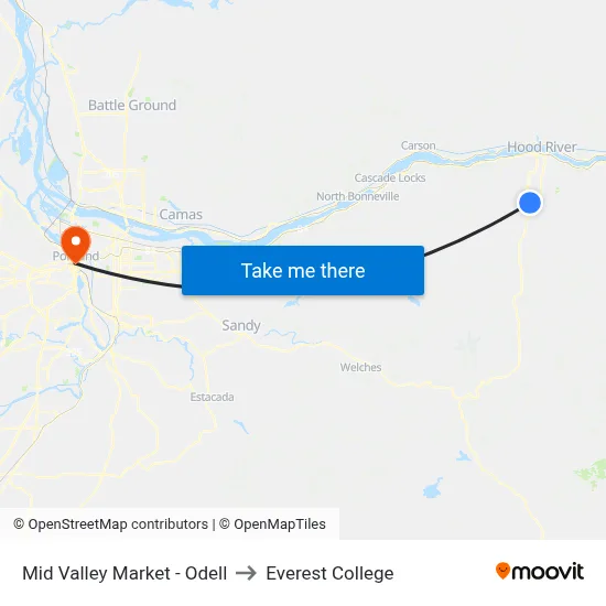 Mid Valley Market - Odell to Everest College map