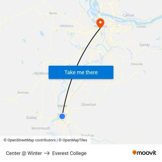 Center @ Winter to Everest College map