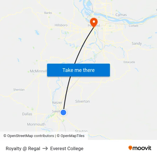 Royalty @ Regal to Everest College map