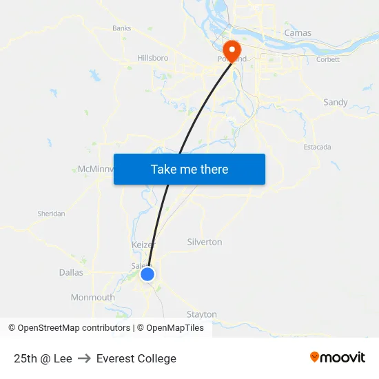 25th @ Lee to Everest College map