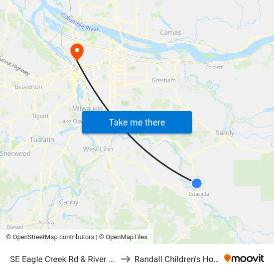 SE Eagle Creek Rd & River Mill Rd to Randall Children's Hospital map