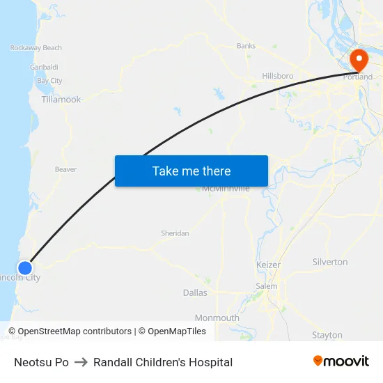 Neotsu Po to Randall Children's Hospital map
