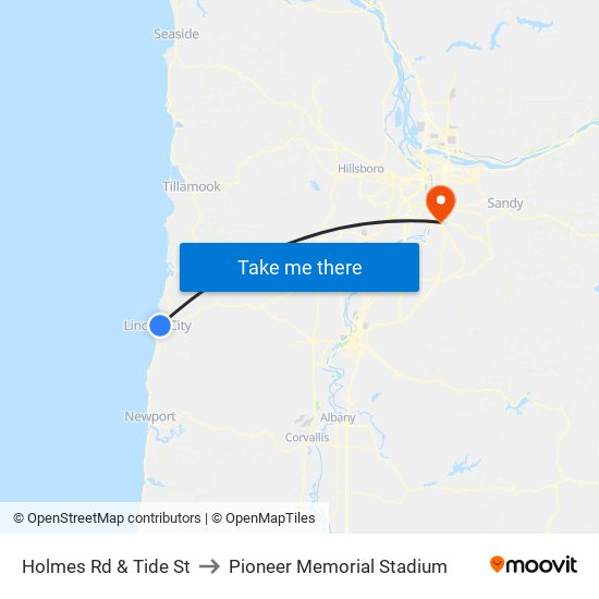 Holmes Rd & Tide St to Pioneer Memorial Stadium map