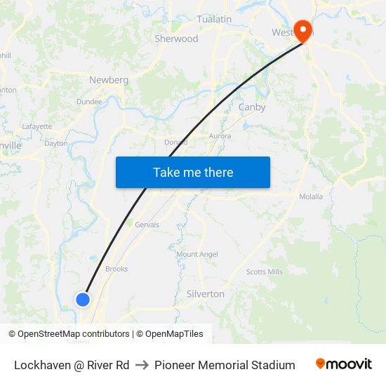 Lockhaven @ River Rd to Pioneer Memorial Stadium map