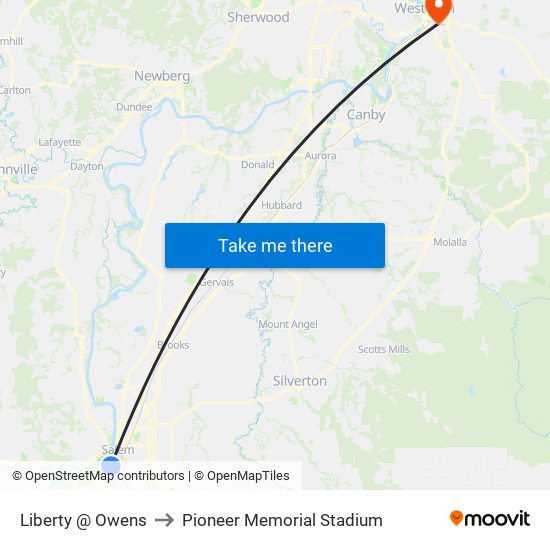 Liberty @ Owens to Pioneer Memorial Stadium map