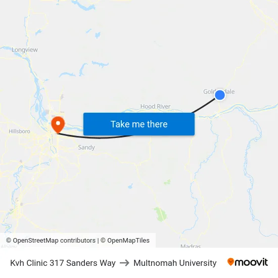 Kvh Clinic 317 Sanders Way to Multnomah University map