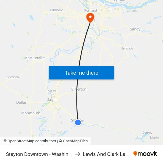 Stayton Downtown - Washington @ 4th to Lewis And Clark Law School map