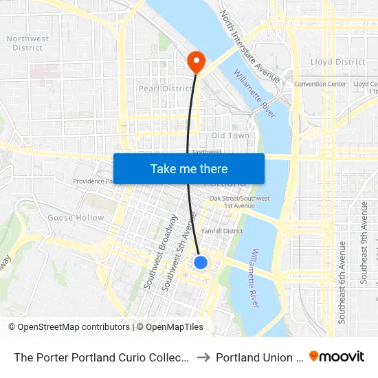 The Porter Portland Curio Collection By Hilton to Portland Union Station map