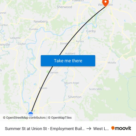 Summer St at Union St - Employment Building SB to West Linn map