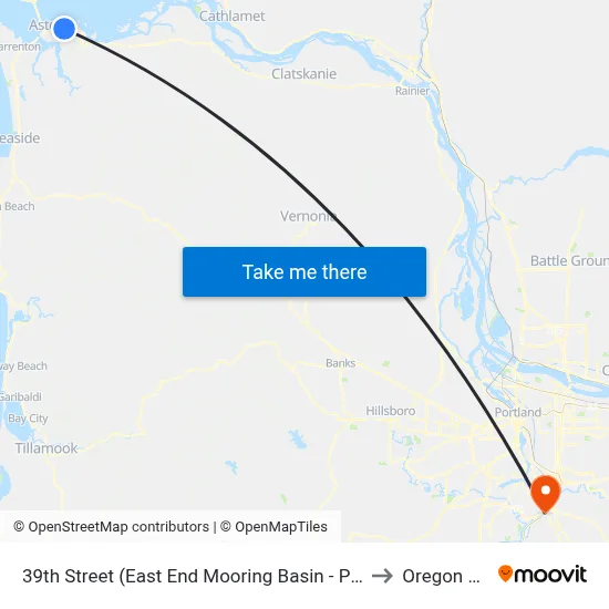 39th Street (East End Mooring Basin - Pier 39) to Oregon City map