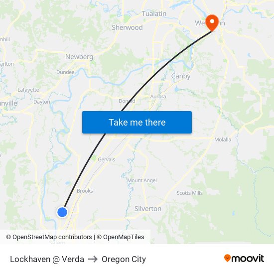 Lockhaven @ Verda to Oregon City map